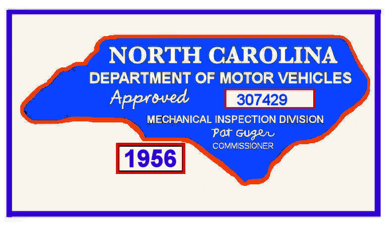 1956 NC Inspection sticker (Estimate)